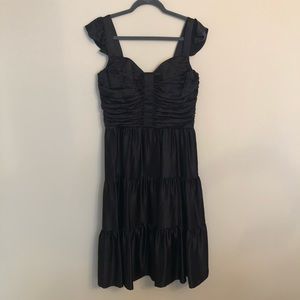 Black satin cocktail/party dress